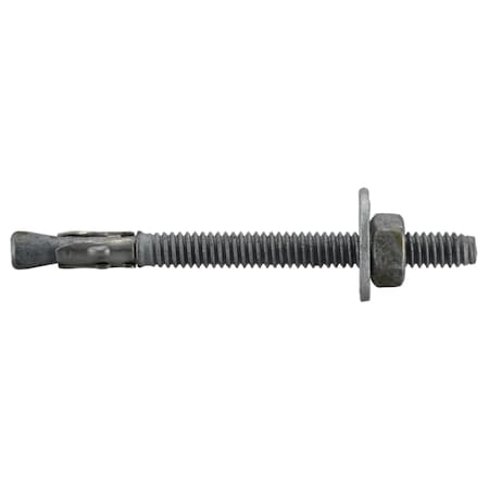 Midwest Fastener Wedge Anchor, 1/4" Dia., 3" L, Steel Hot Dipped Galvanized, 100 PK 53211